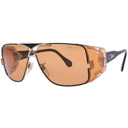 Cazal Legends 955 012 Sunglasses Men`s Black/orange Square Shape 63mm