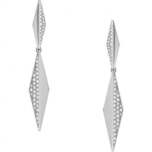 New-fossil Silver Tone Diamond Drop Glitz Crystal Long Earrings JF02013040