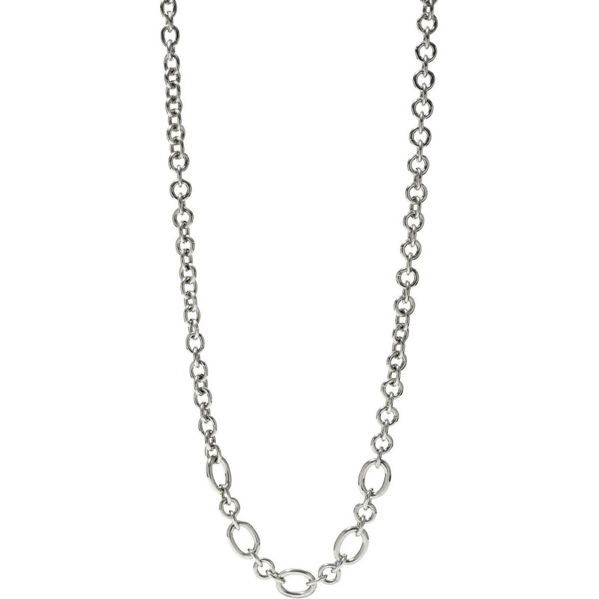 Fossil Silver Tone Stainless Steel Link Chain Necklace Choker JF00747040