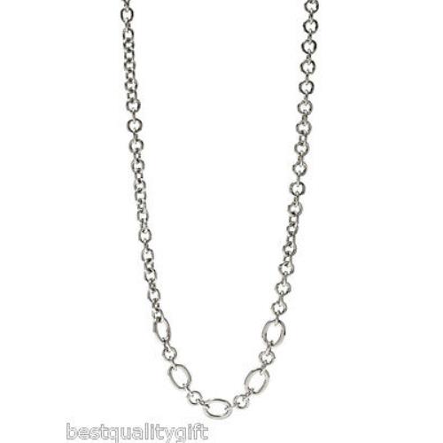 New-fossil Silver Tone Stainless Steel Link Chain NECKLACE-JF00747