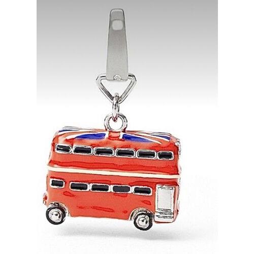 Fossil Brand Red Double Decker Bus Charm Stainless Steel - London UK