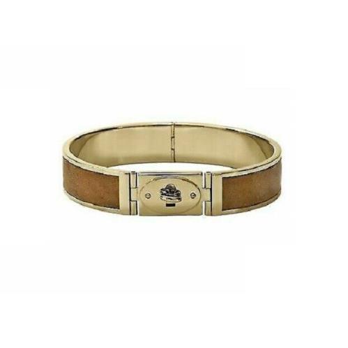 Fossil Gold Tone S/steel Covered with Suede Turn Lock Bracelet JF00223710M
