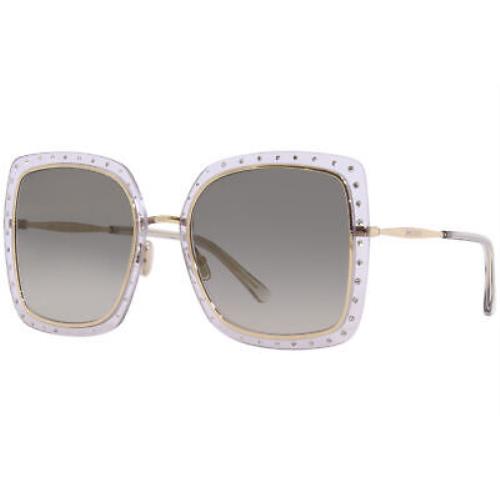 Jimmy Choo Dany/s FT3FQ Sunglasses Grey-gold/blue Gradient-gold Mirror 56mm