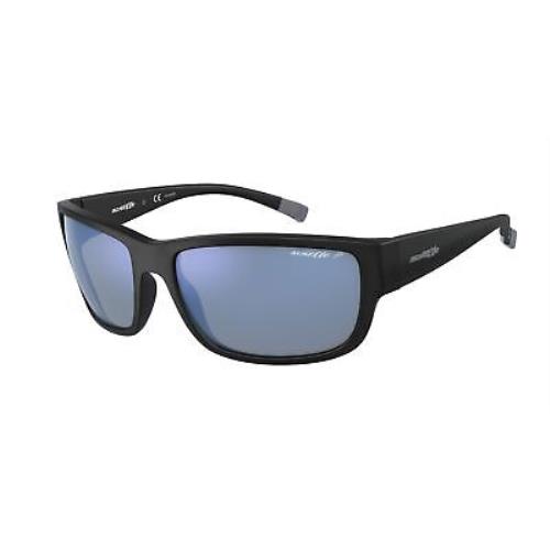 Arnette AN4256 01 22 Matte Black Dk Grey Mirror Polarized 62 mm Men`s Sunglasses
