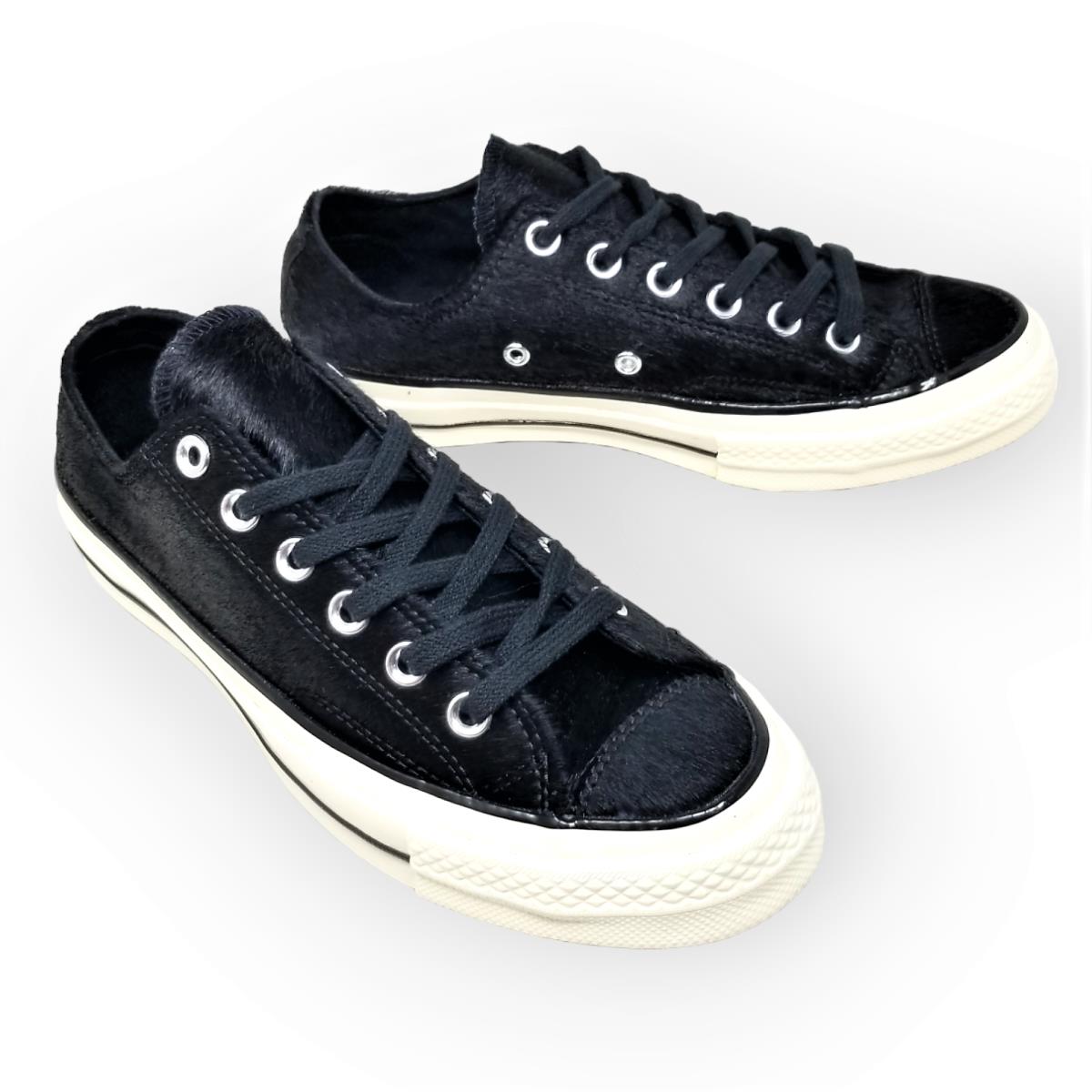 Converse Chuck Taylor 70 OX Pony Hair Sneaker - Black/black/egret - 157656C