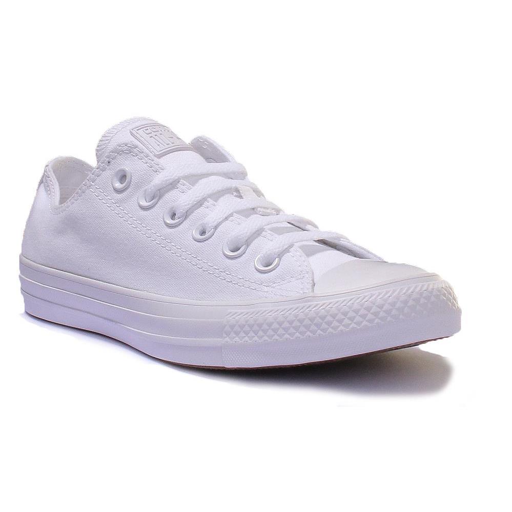 Converse 1U647 Ct As Ox Unisex Canvas Sneakers In White Mono Size US 3 - 13 White Mono