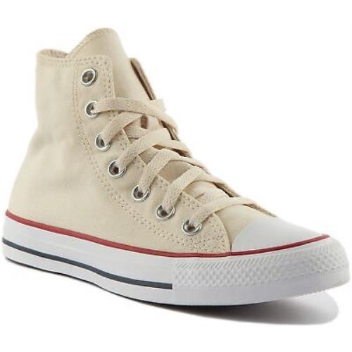 Converse 159484 Ct As Hi Unisex Canvas Sneakers In Natural US Size 3 - 9