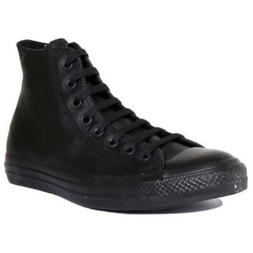 Converse 135251 Ct As Hi Black Mono Leather In Black Size US 4 - 13