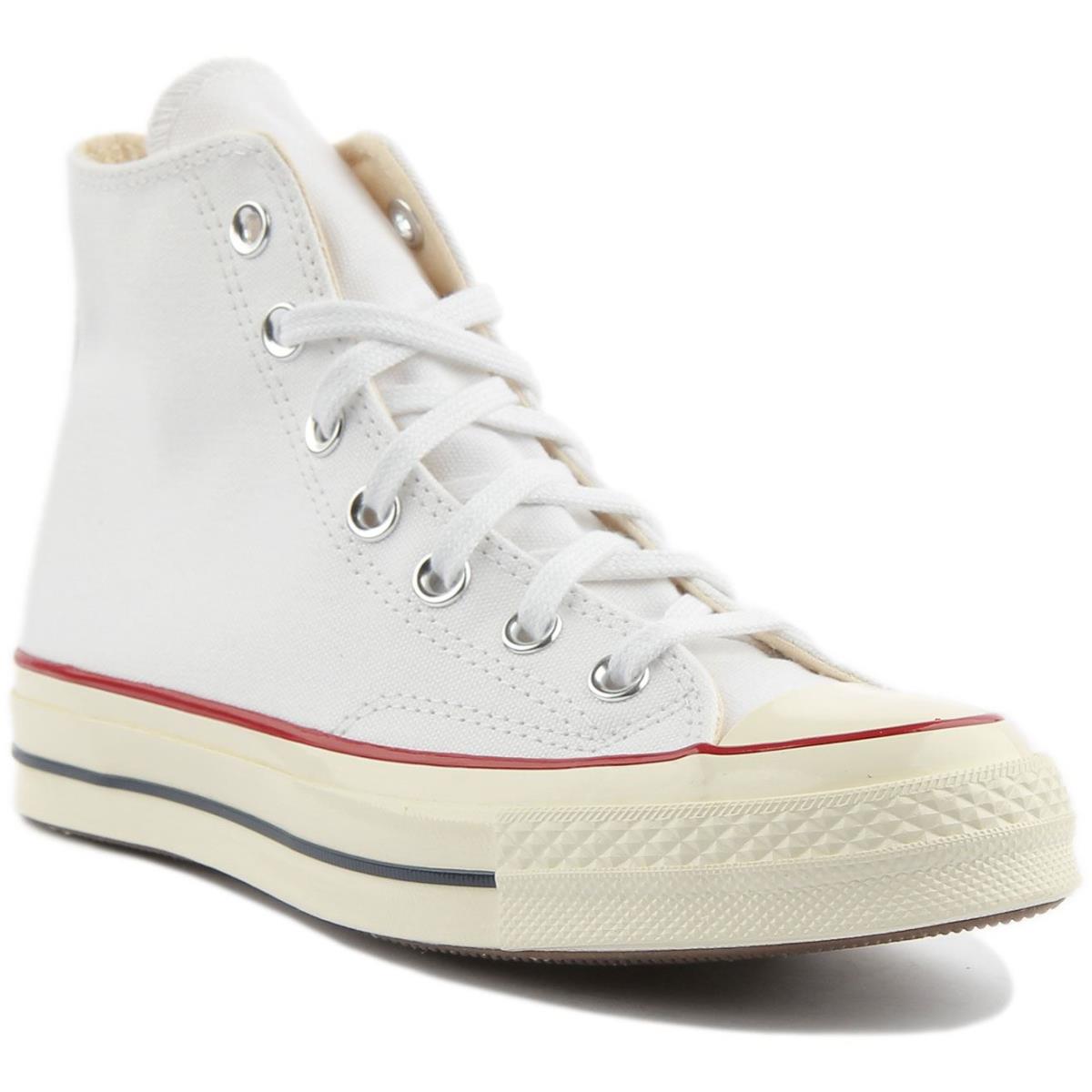 Converse 162056 Chuck 70s Hi Unisex Canvas Sneakers In White Size US 3 - 12 WHITE