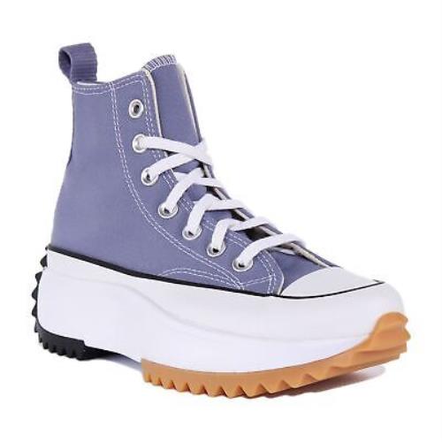 Converse A03702C Run Star Hi Hike Unisex Platform Sneaker In Lilac Size US 3- 10