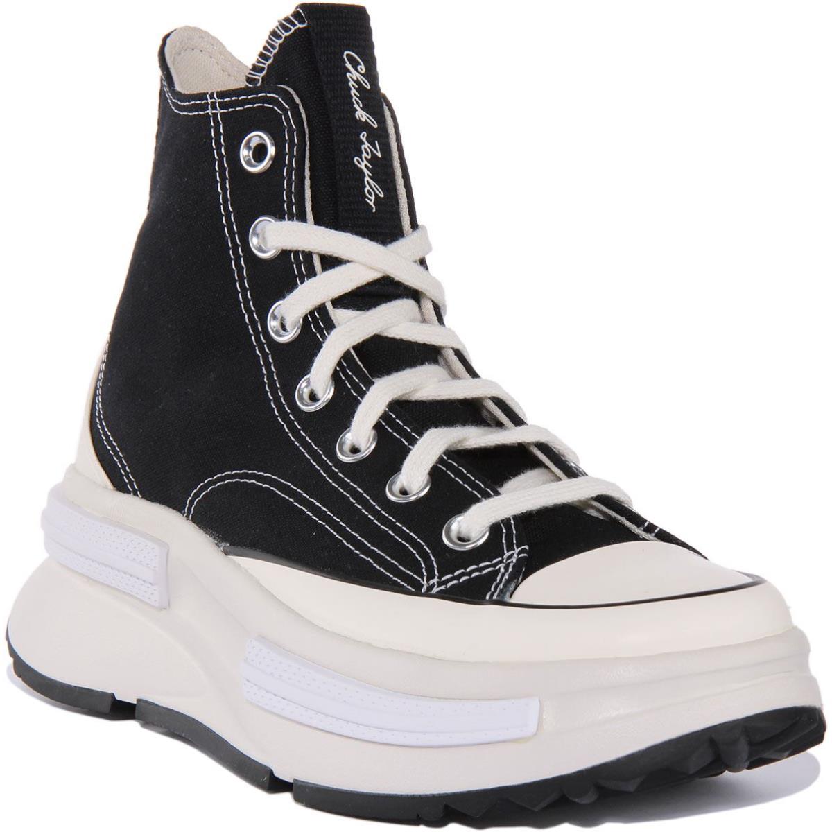Converse A00869C Run Star Legacy Cx Hi Unisex Sneaker In Black White Size US 4-8 BLACK WHITE