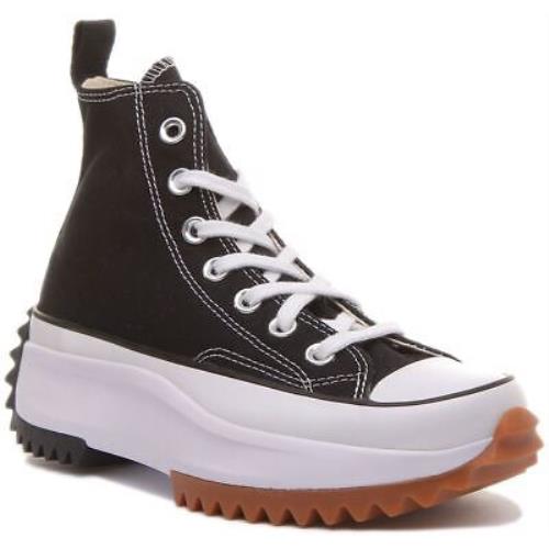 Converse As 166800C Run Star Hike Hi Unisex Sneaker In Black White Size US 3- 10 - BLACK WHITE