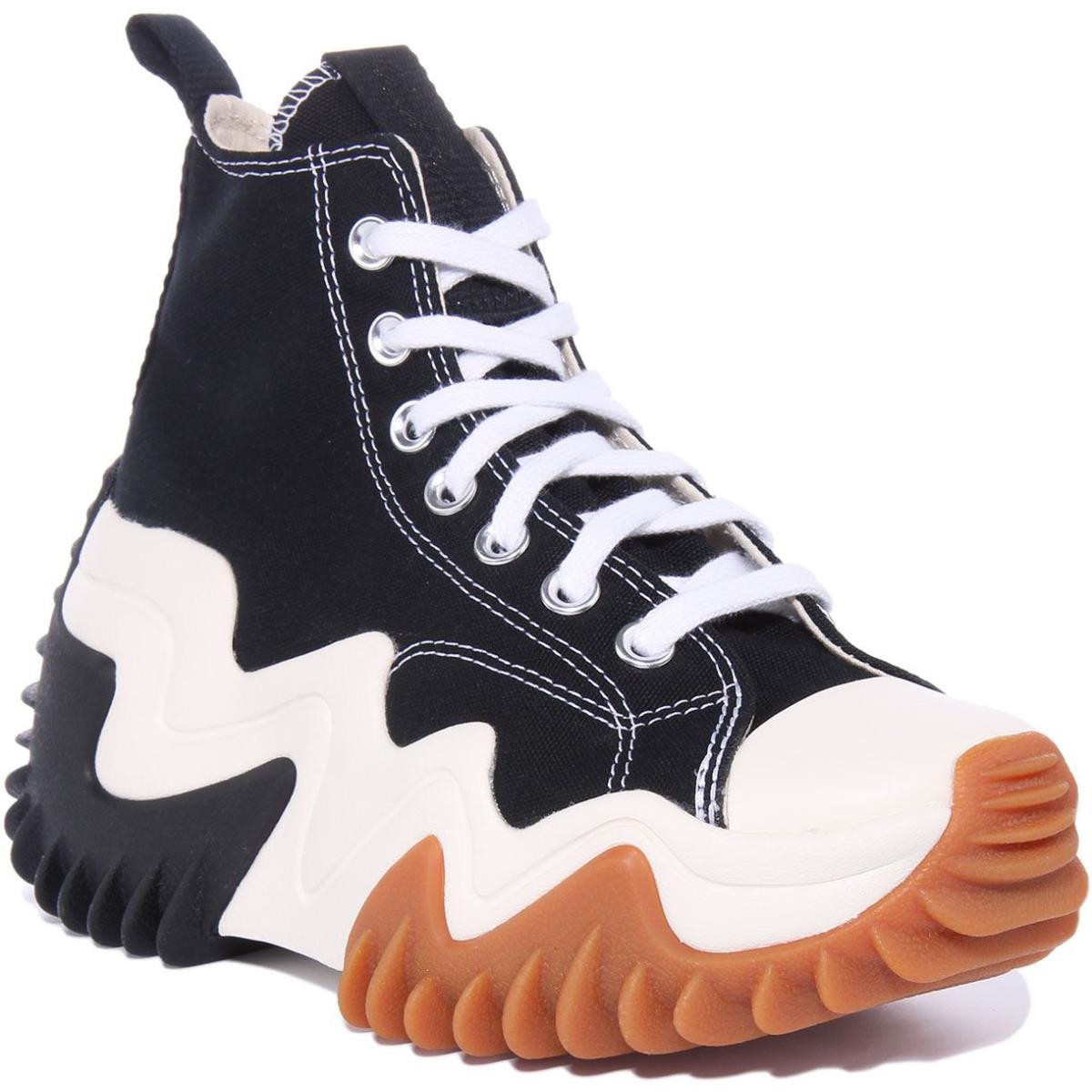 Converse 171545C Run Star Motion Hi Unisex Sneaker In Black White Size US 3 - 12 BLACK WHITE