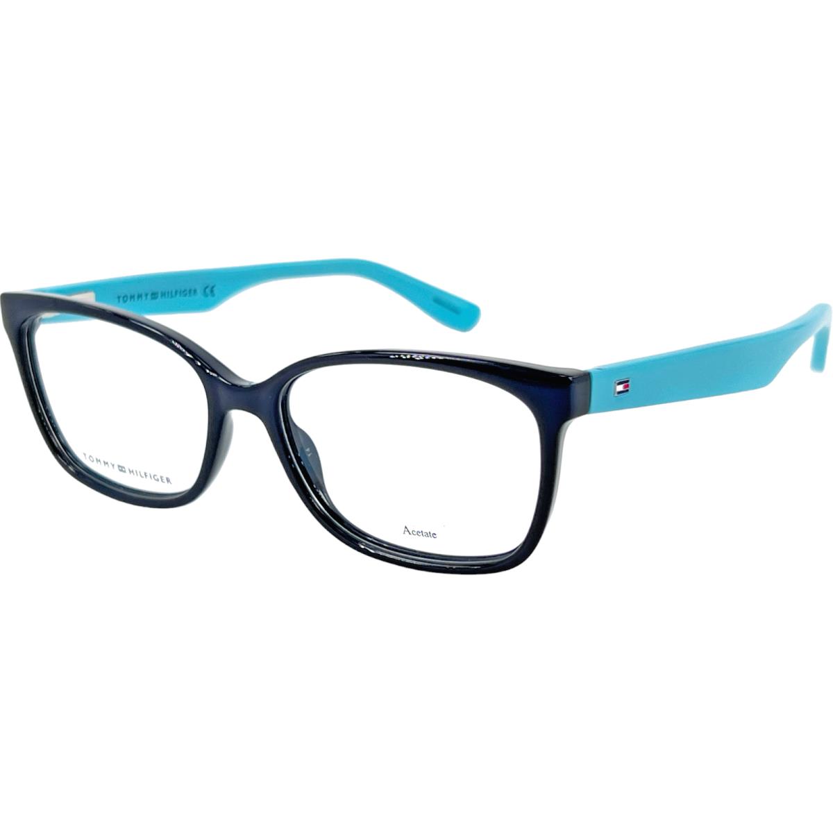 Tommy Hilfiger TH1492 Women`s Plastic Eyeglass Frame 0PJP Blue 53-16 W/case - Frame: Blue