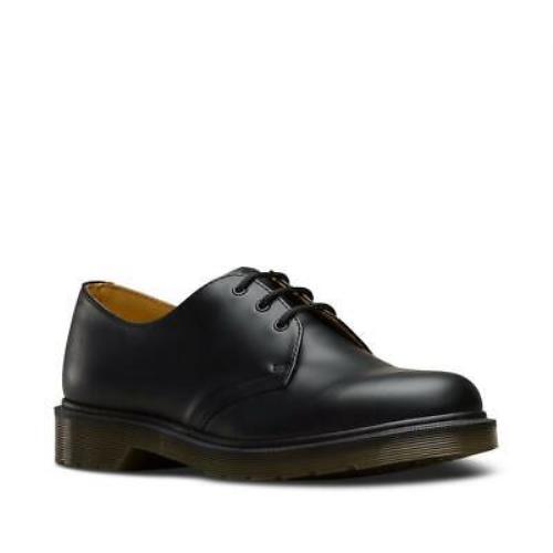 Dr Martens Men`s and Women`s 1461 PW Leather 3-hole Black Smooth 10078001