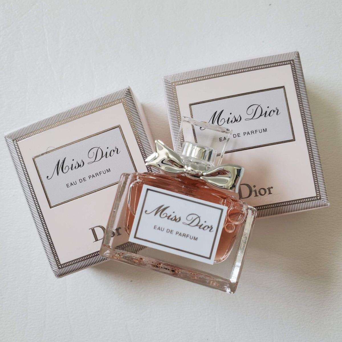 2x Dior Miss Dior Eau DE Parfum Mini Deluxe Travel Size Dab-on 0.17 Splash