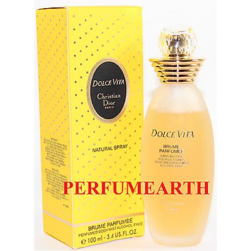 Dior Dolce Vita Brume Parfumee 3.4 OZ Body Mist Spray For Women IN A Box