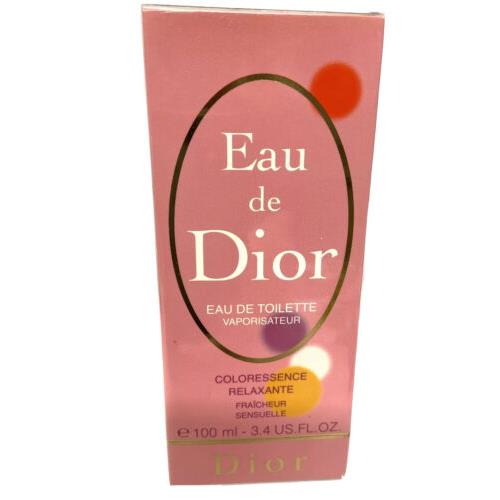 Eau DE Dior Eau DE Toilette 3.4oz Spray Coloressence BY Dior