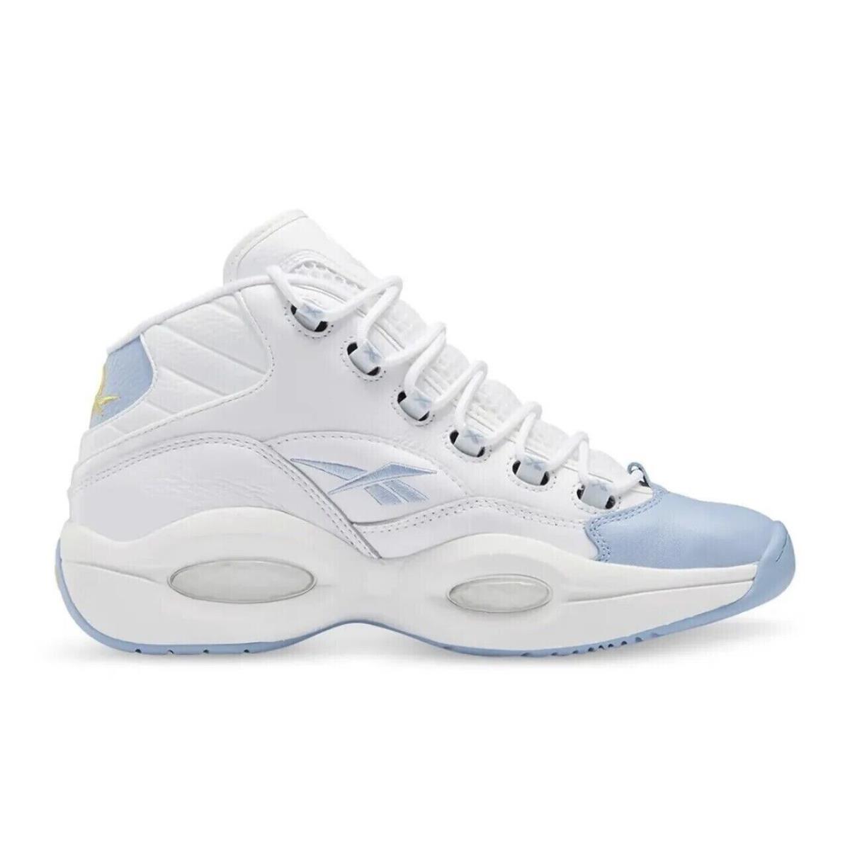 Reebok Mens Question Mid Basketball Shoes GW8854 - WHITE/FLUBLU/TOXYEL