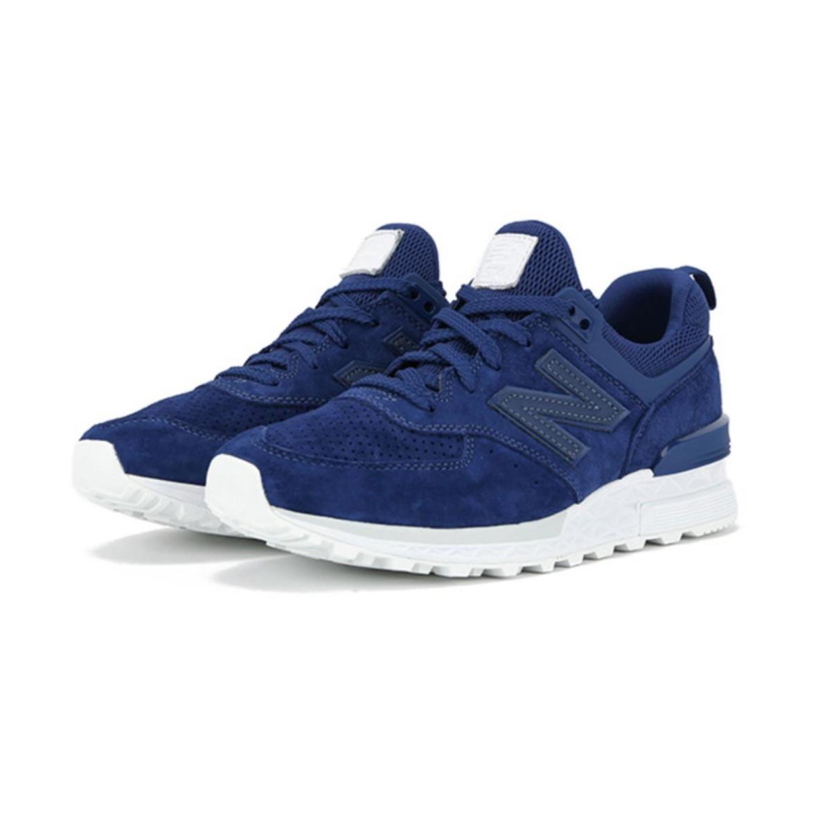 New Balance Men`s MS574BLB Sport Series Dark Blue White Sneakers 8.5-12