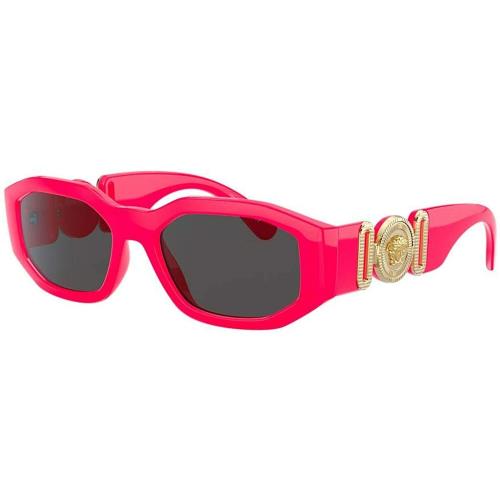 Versace Sunglasses VE4361 531887 53mm Fuxia Fluo / Grey 53-18-140 - Frame: Pink