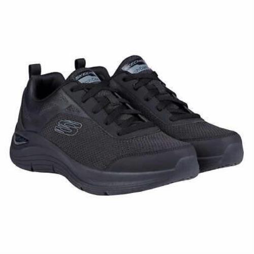 Skechers Mens Shoes Black Sneakers Arch Comfort Shock-absorbing Cushioned