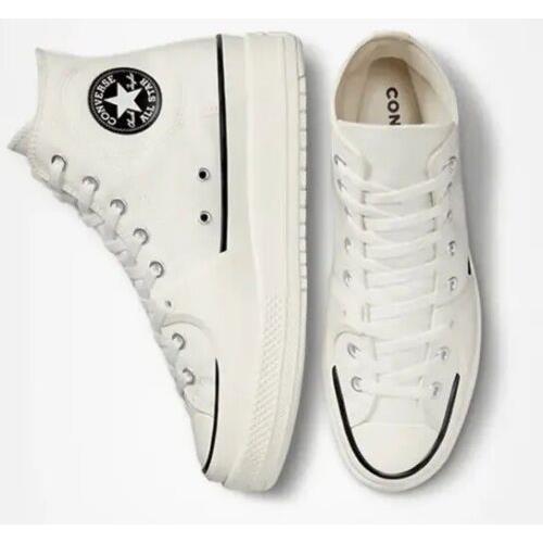 Converse Chuck Taylor All Star High Construct Vintage White Womens Sz 7.5