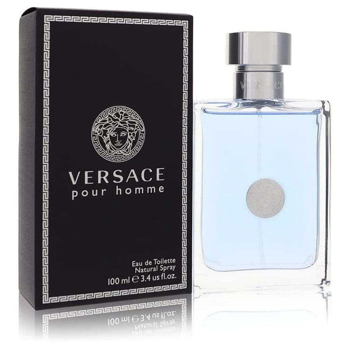 Versace Pour Homme For Men Eau De Toilette Natural Spray 3.4 Fluid_ounces