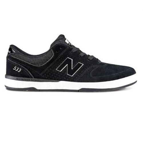 New Balance Numeric 533 v2 Black White Mens Size 8 NM533BLW - Black