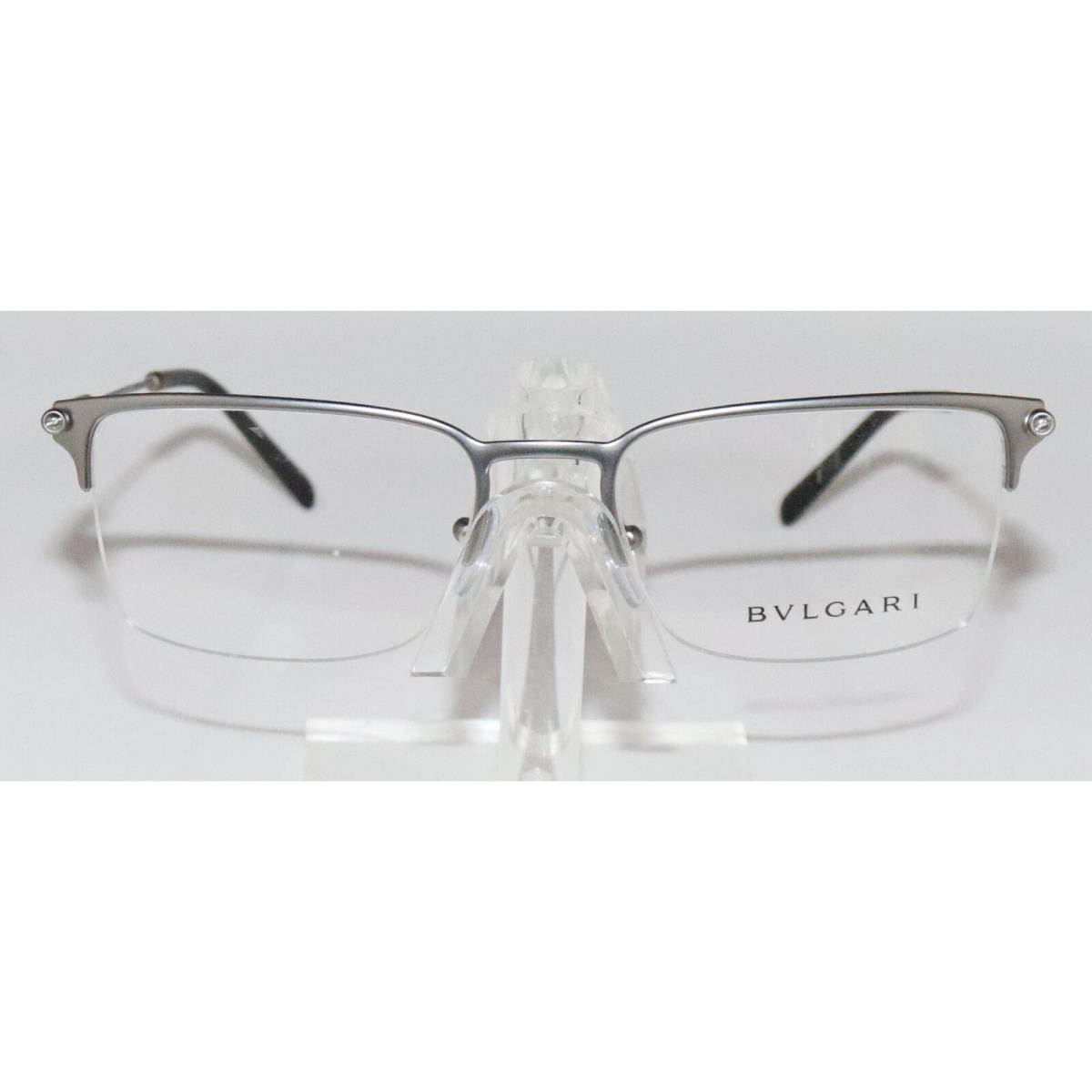 Bvlgari BV1096 195 Gunmetal Semi-rimless Eyeglasses 55-19-145