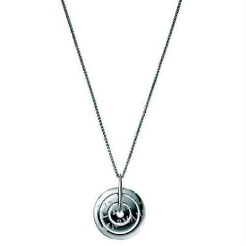 Emporio Armani S/steel Grooved Pendant Necklace EGS1134-NEW+TAG+BOX