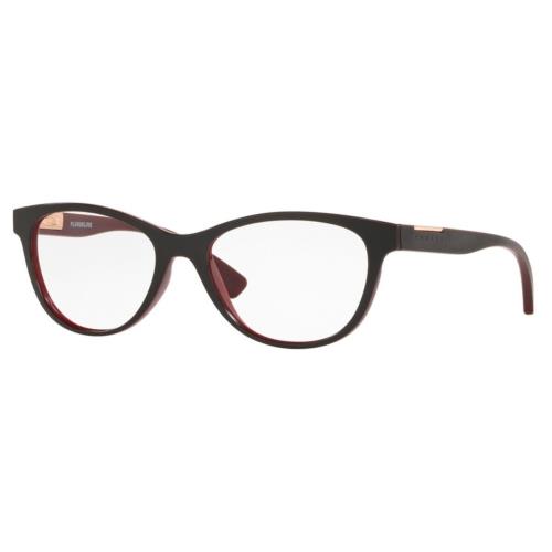 Oakley OX8146 0452 Black/burgundy Square Eyeglasses Metal Frame 52-18-135