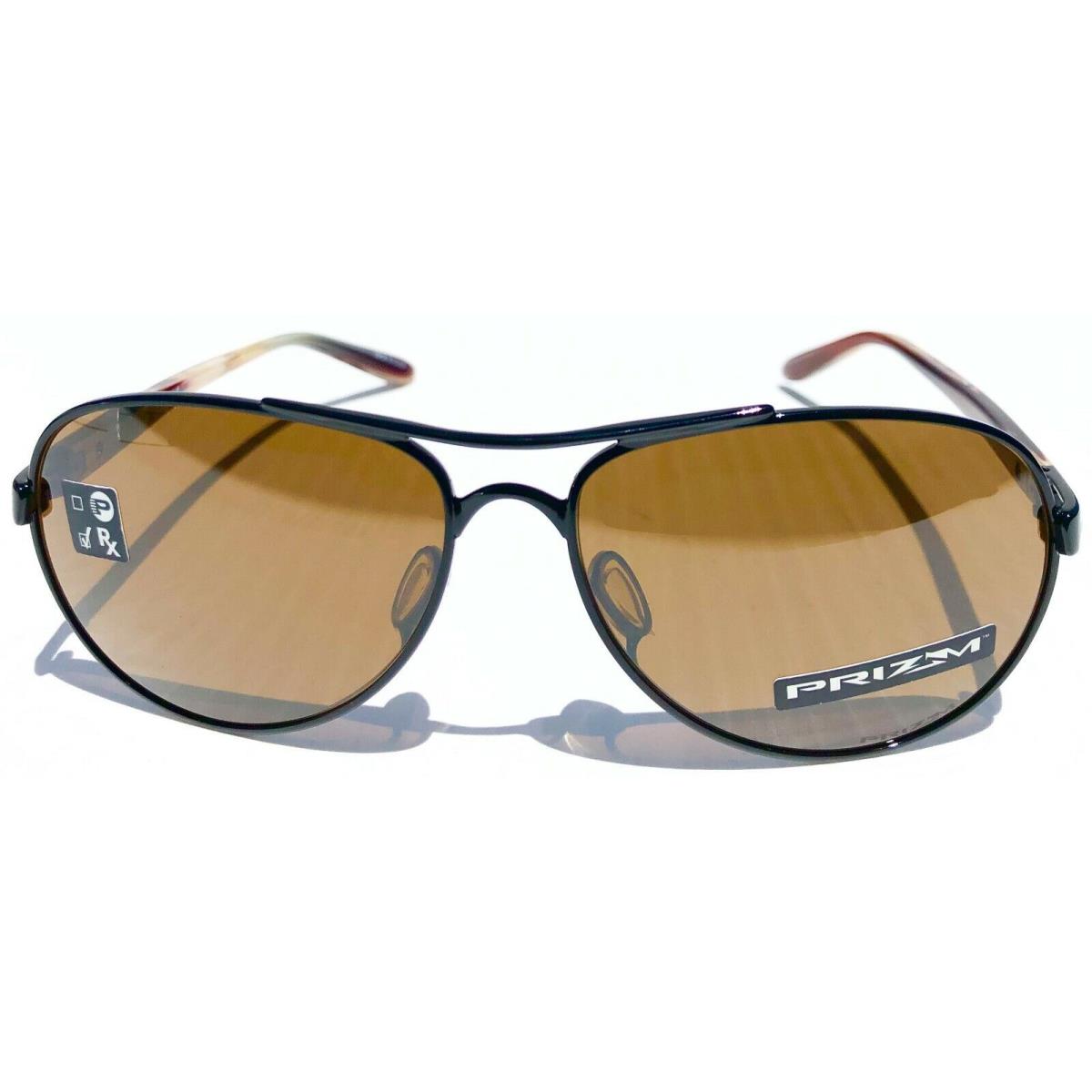 Oakley Tie Breaker Black Woodgrain Aviator Prizm Tungsten Sunglass 4108