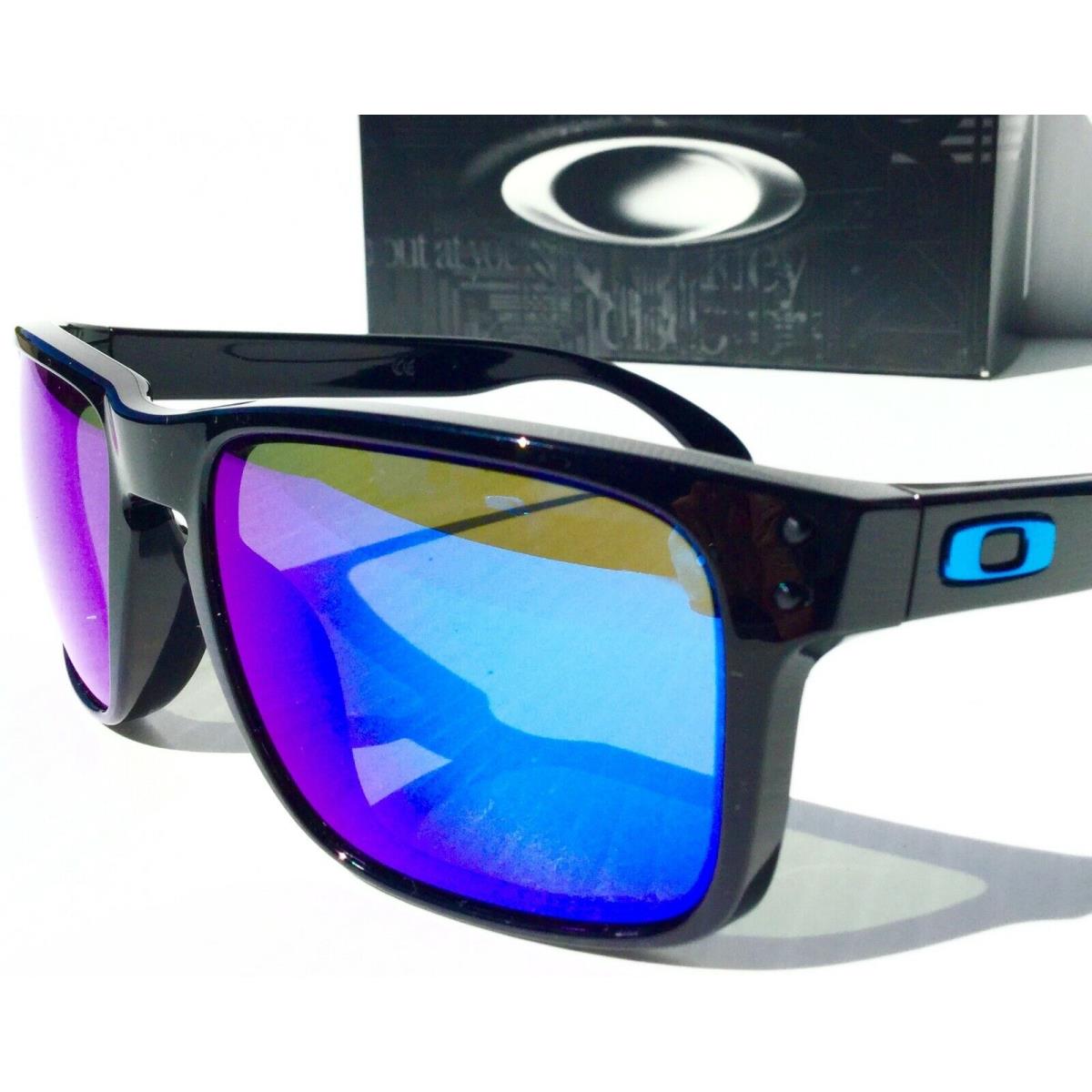 Oakley Holbrook Black w Prizm Sapphire Iridium Lens Sunglass 9102-F5