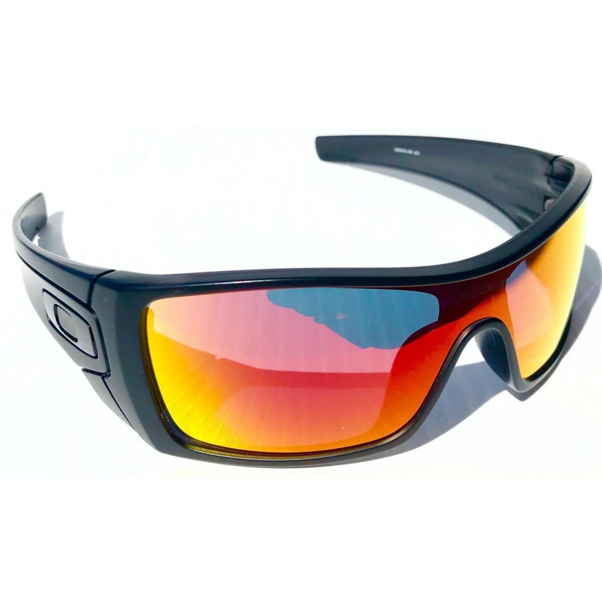 Oakley Batwolf Black Carbon Fiber Icon Polarized Galaxy Ruby Lens Sunglass 9101