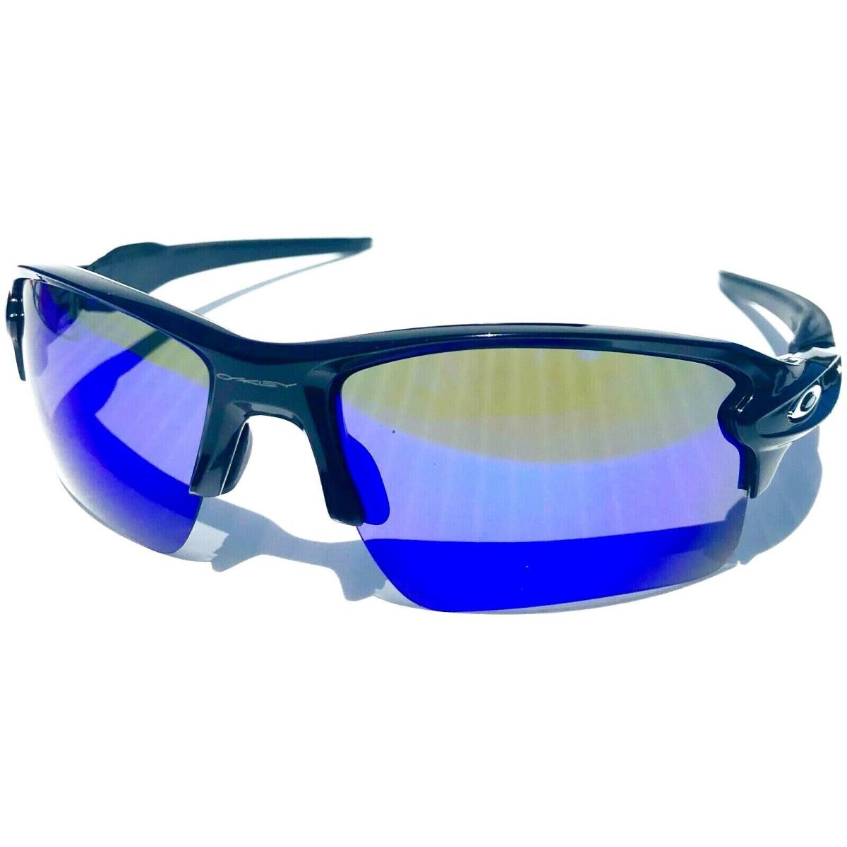 Oakley Flak 2.0 Black w Polarized Galaxy Blue 2 Lens Set Sunglass 9188