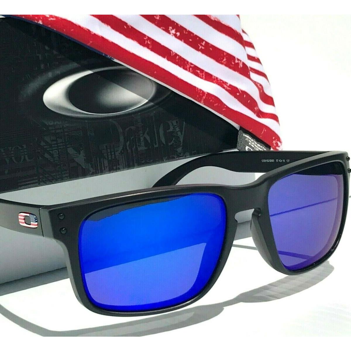 Oakley Holbrook Usa Flag Polarized Galaxy Blue Iridium Sunglass 9102