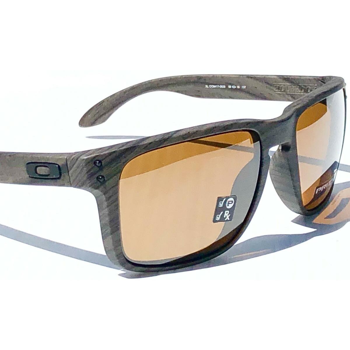 Oakley Holbrook XL Woodgrain Polarized Prizm Tungsten Golf Sunglass 9417-06