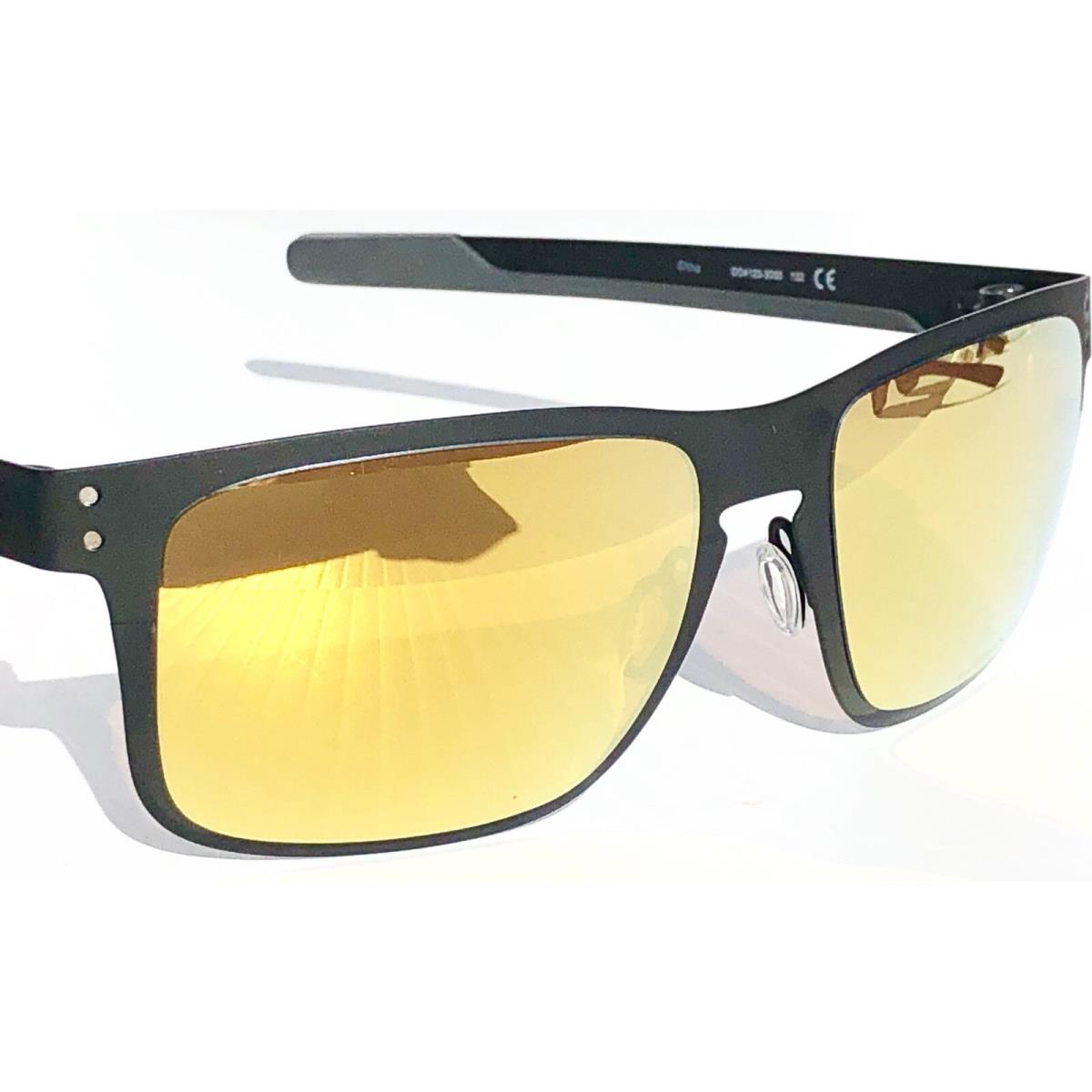 Oakley Holbrook Metal Black Polarized Galaxy Gold Sunglass 4123