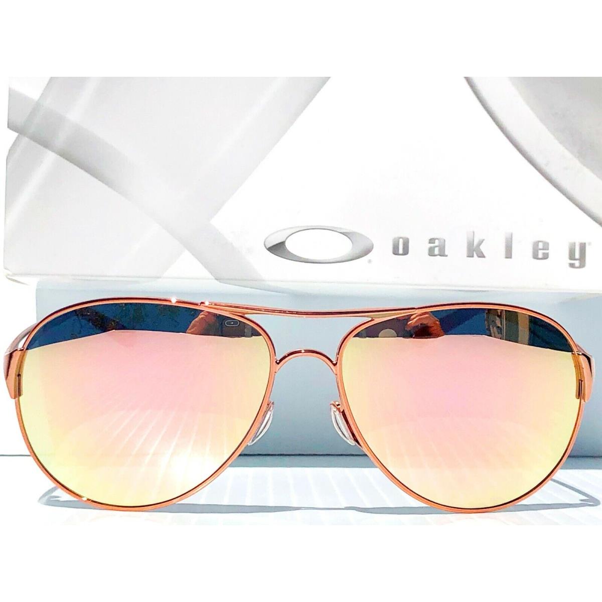 Oakley Caveat Polarized Galaxy Rose Gold 60mm Aviator Womens Sunglass 4054