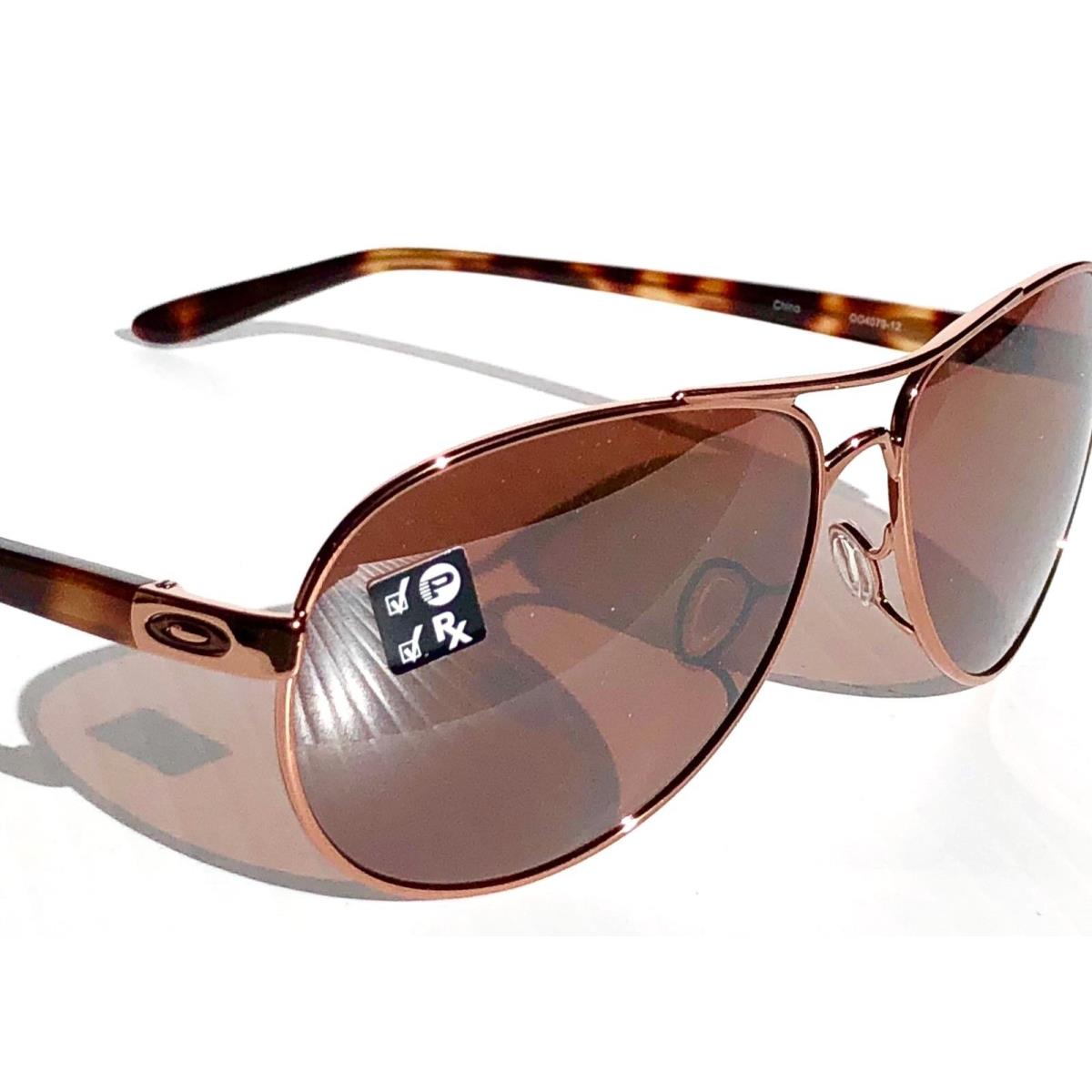 Oakley Feedback Rose Gold Polarized Prizm Aviator Women`s Sunglass 4079-31