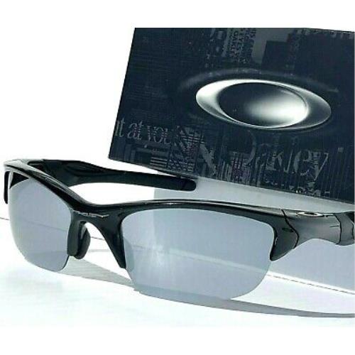 Oakley Half Jacket 2.0 Black w Polarized Galaxy Chrome Lens Sunglass 9154