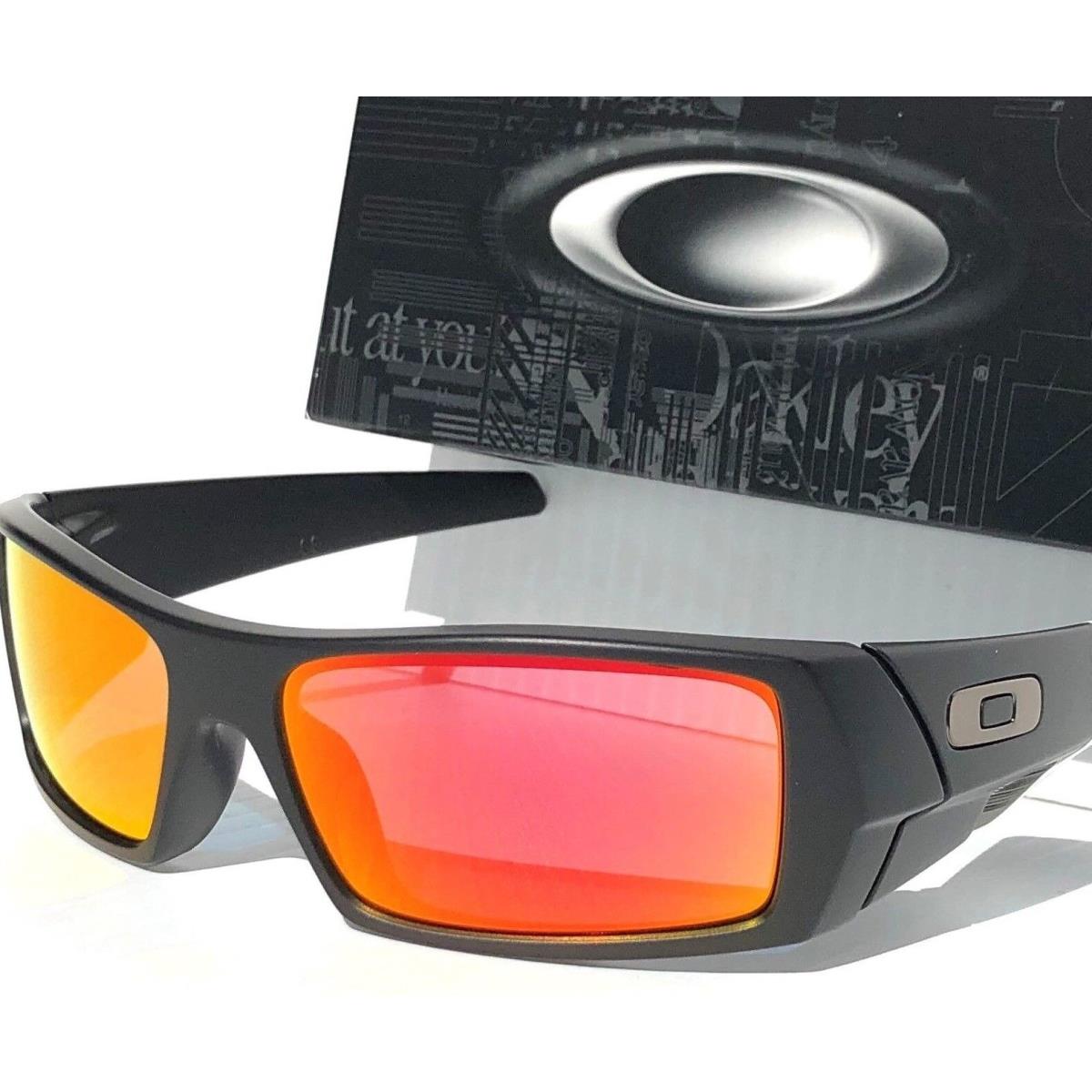 Oakley Gascan Matte Black Polarized Galaxy Ruby Iridium Sunglass 9014