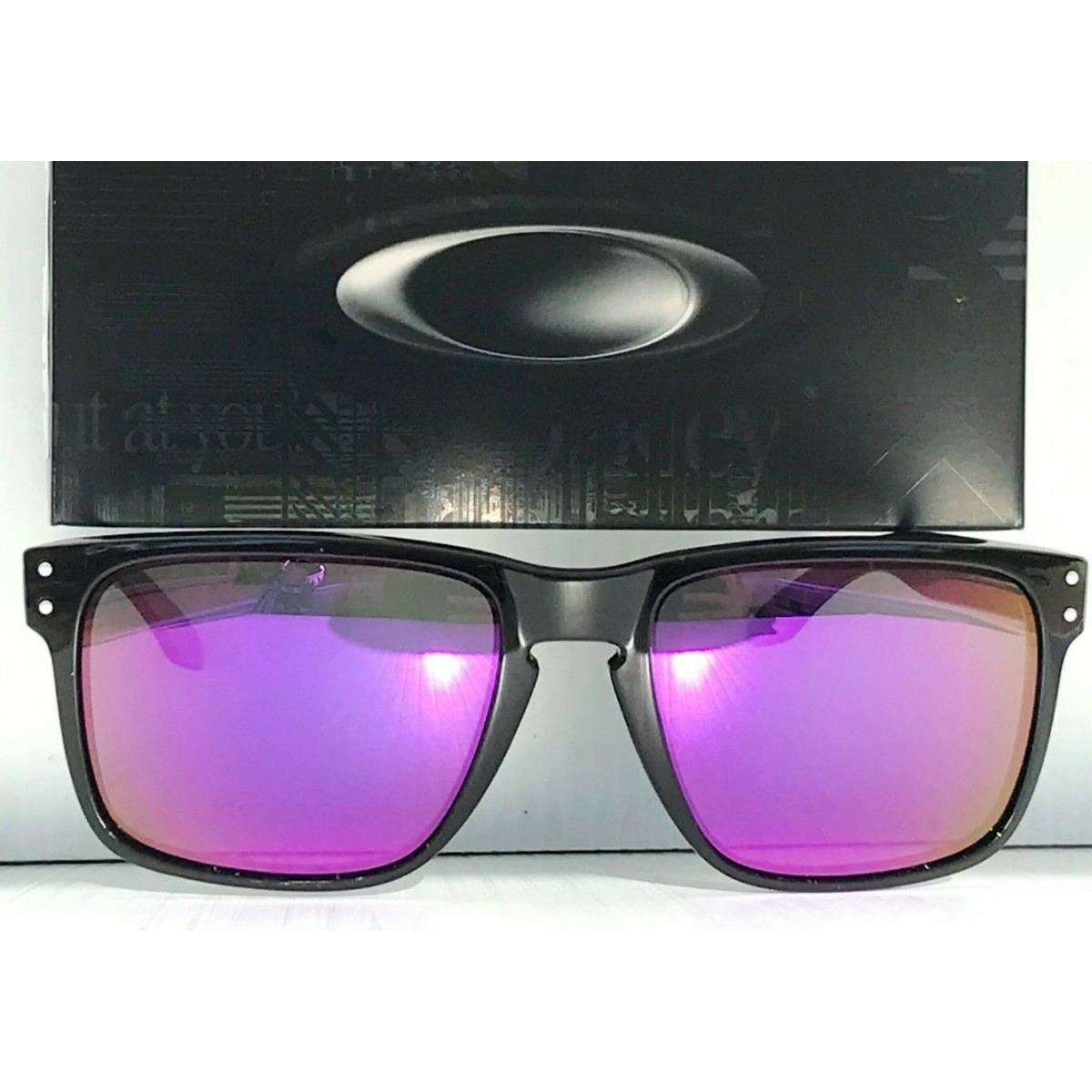 Oakley Holbrook XL Black Polished Polarized Galaxy Violet Iridium Sunglass 9417