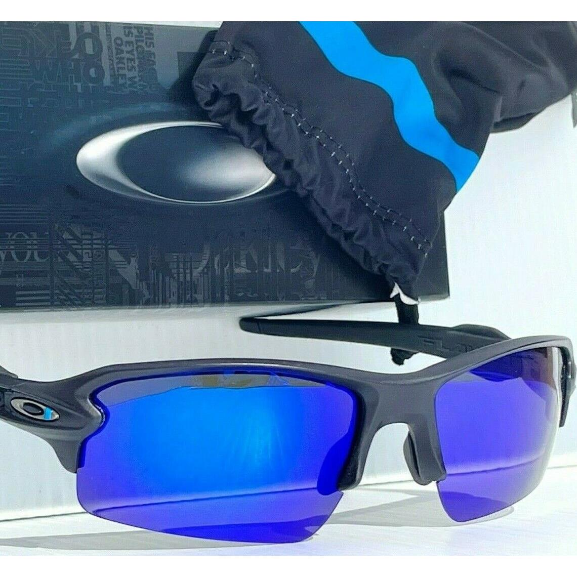 Oakley Flak 2.0 Thin Blue Line Polarized Galaxy Blue Mirror Sunglass 9188