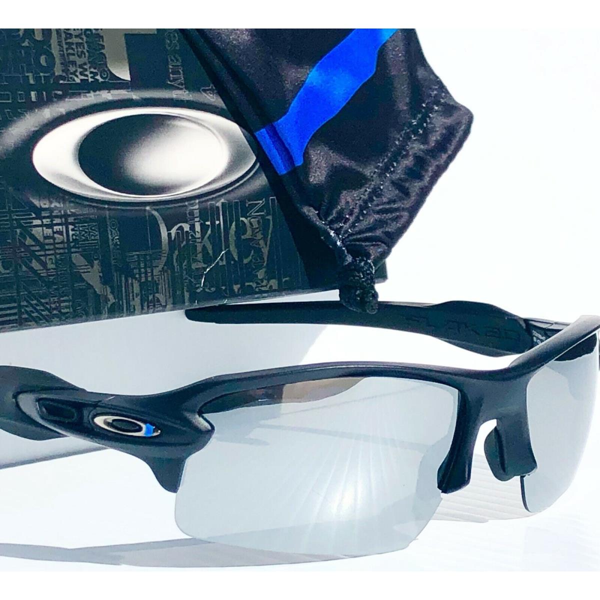 Oakley Flak 2.0 Thin Blue Line Polarized Galaxy Chrome Mirror Sunglass 9188