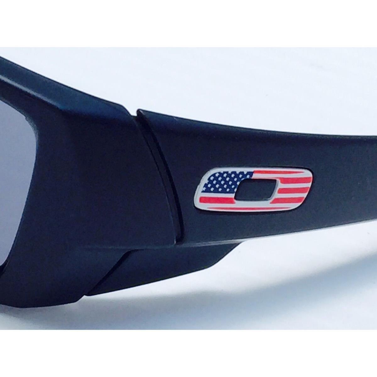 Oakley SI Gascan Matte Black w Usa Flag Polarized Galaxy Ruby Sunglass 9014