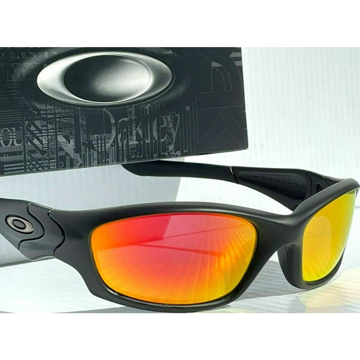 Oakley Straight Jacket Matte Black Polarized Galaxy Ruby Sunglass 9039