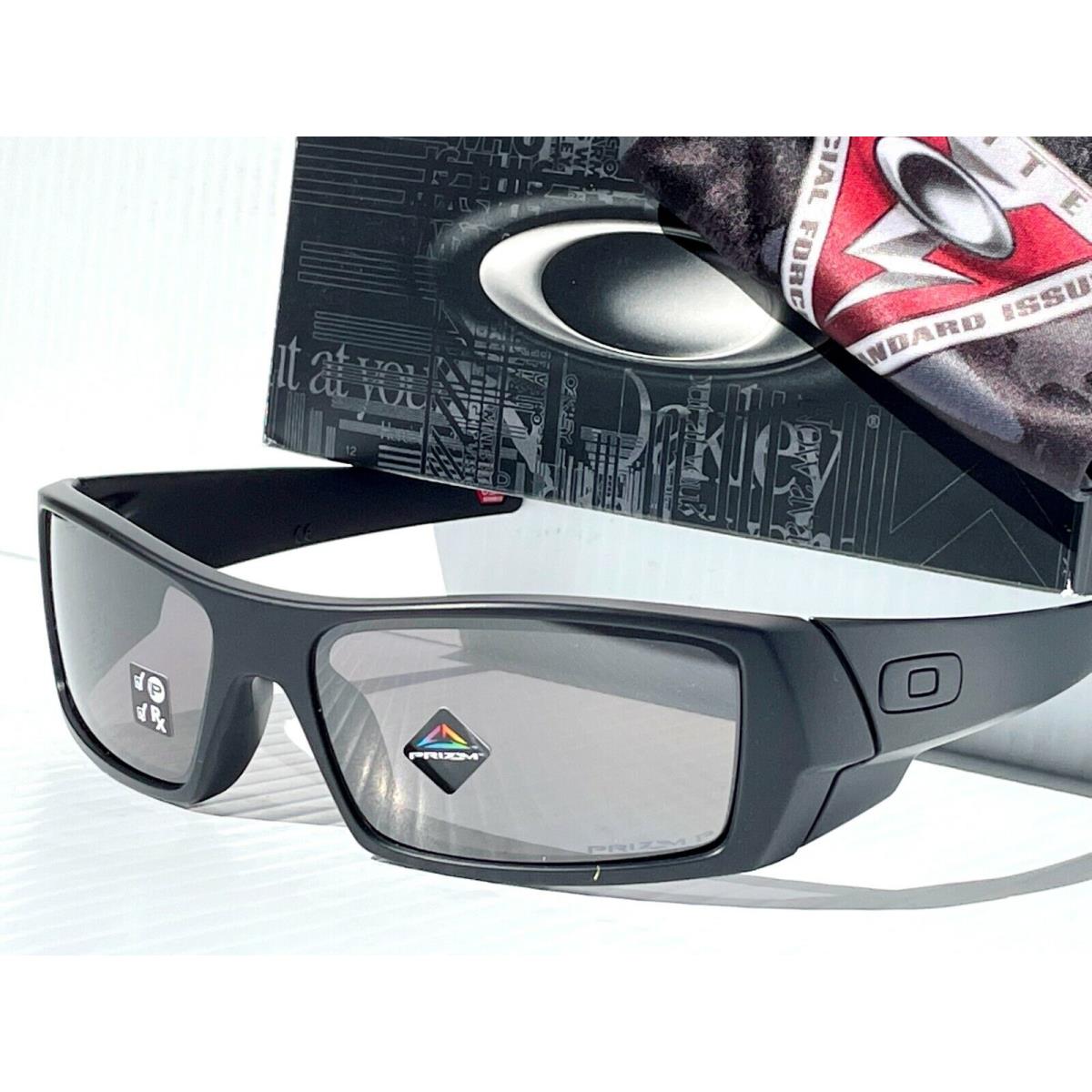 Oakley Gascan Blackout w Prizm Black Polarized Lens Wrap Sunglass 9014-28