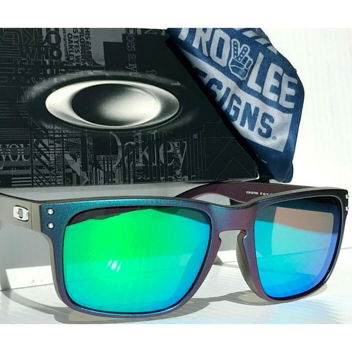 Oakley Troy Lee Holbrook Green Purple Shift Polarized Galaxy Jade Sunglass 9102